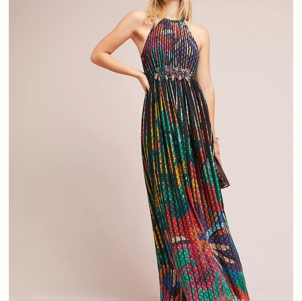 Geisha Designs (Anthropologie) Multi Color Maxi Dress